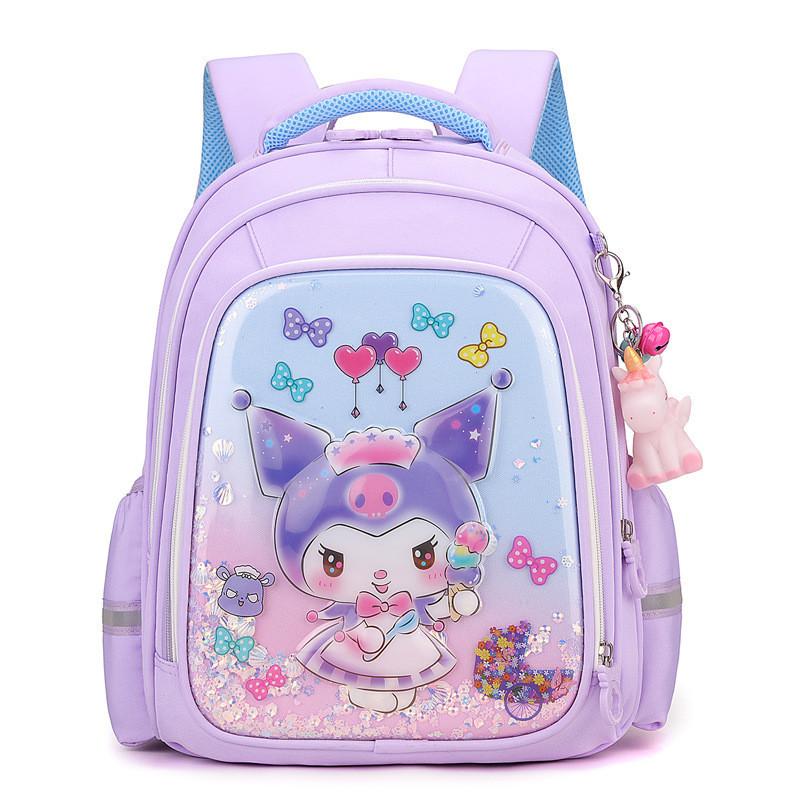 Милый мультяшный школьный рюкзак Модный легкий нейлоновый рюкзак для книг для детей Kuromi