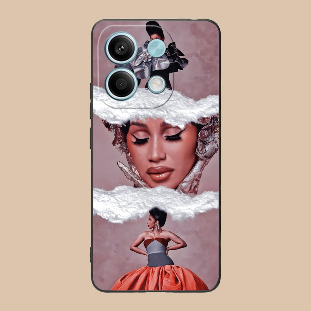 Cardi B Matte TPU Mobile Phone Case for POCO F8 F7 F6 F5 F4 F3 F2 Pro GT C75 C71 C65 C61 C40 Pro Ultra Colorful Cover