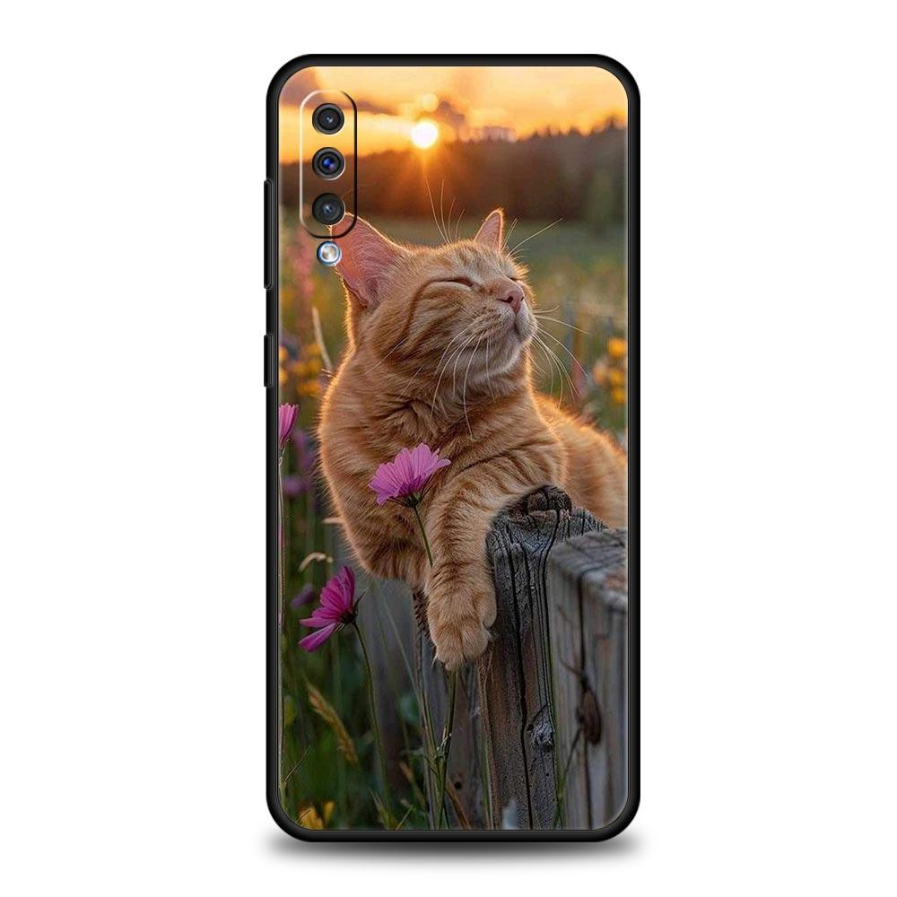 Simple lavender Purple flowers Case For Samsung A54 A52 A24 A14 A50 A70 A40 A20S A20E A06 A12 A22 A34 A42 A32 5G A04s A16 Cover