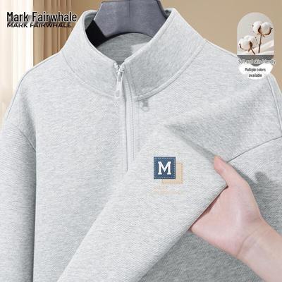 Mark Fairwhale Herren Premium Half-Zip Stehkragen Sweatshirt