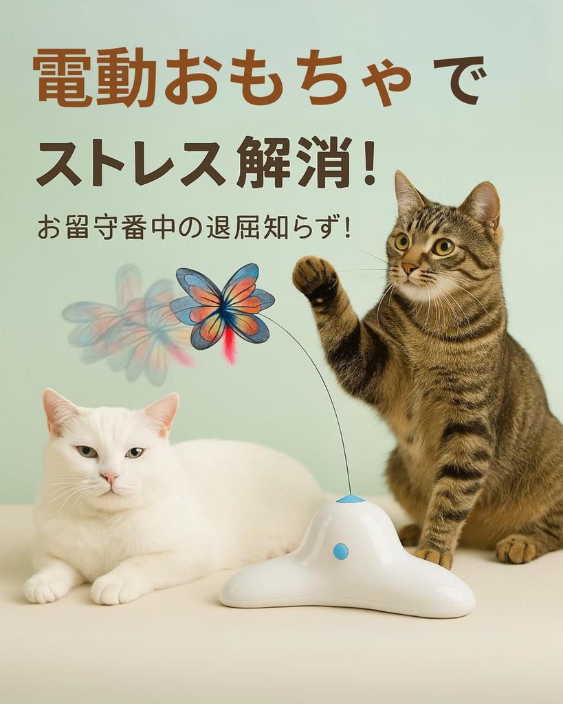 Modern neco Electric for Solitary Play and Stress Interactive Battery and Quiet for Cats Toy, Auto-Rotating Butterfly, Relief, Toy, Operated, Compact,