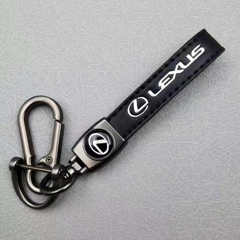Leather Car Keychain Horseshoe Buckle Key Ring Pendant Gift For Lexus ES300 RX330 RX300 GS300 IS250 IS200 CT200h NX RX Accessory