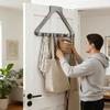 Over-the-Door Hanger Heavy-Duty 6 Hooks Hanger Space-Saving Organizer Over The Door for Coats Hats Scarves Towels Bedroom Bathroom Entryway