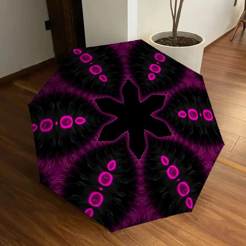 

1pc Purple Abstract Pattern Automatic Open/Close Umbrella, Formal Events - Ideal Gift for Family or Friends, Outdoor Accessory yy251211225