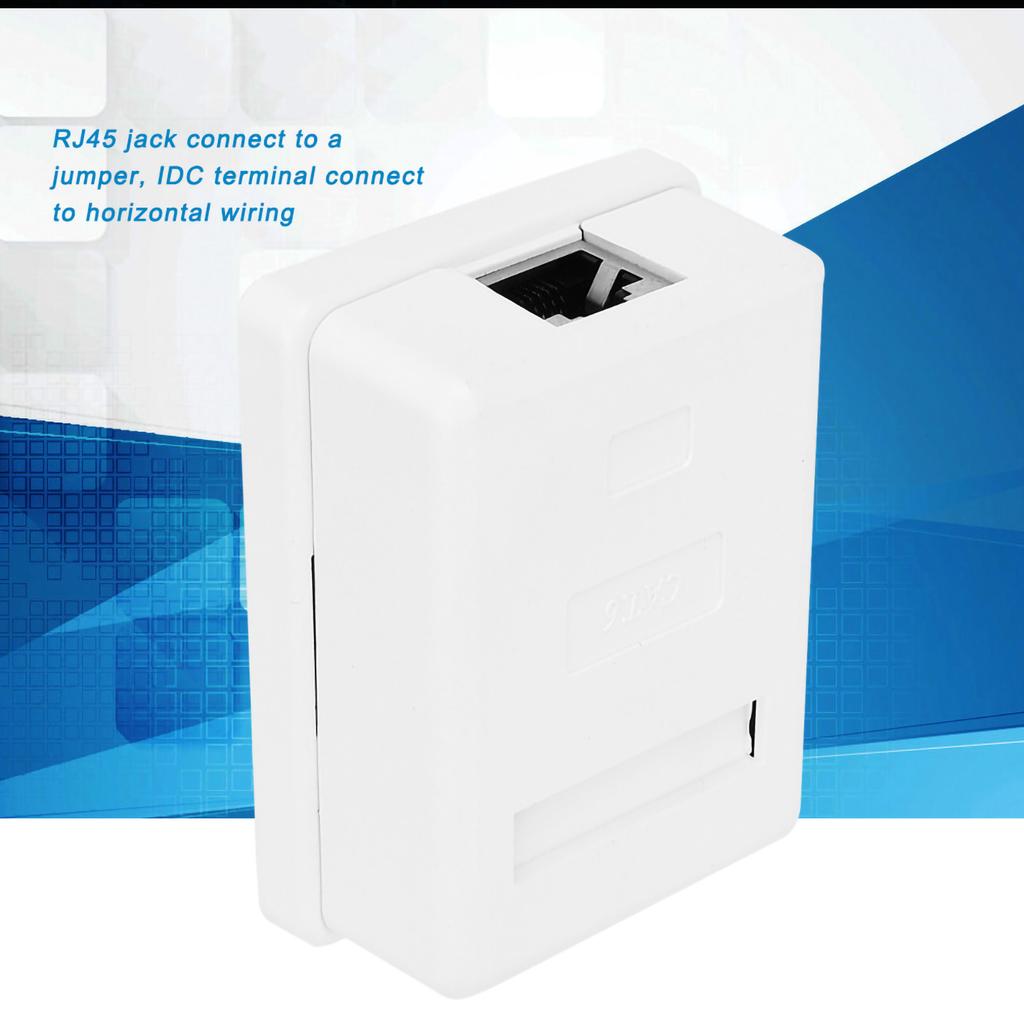 2 Stück Desktop-Informationsanschlussdose RJ45?8P8C CAT6 Einzelport Geschirmte Netzwerkkabel Aufputz