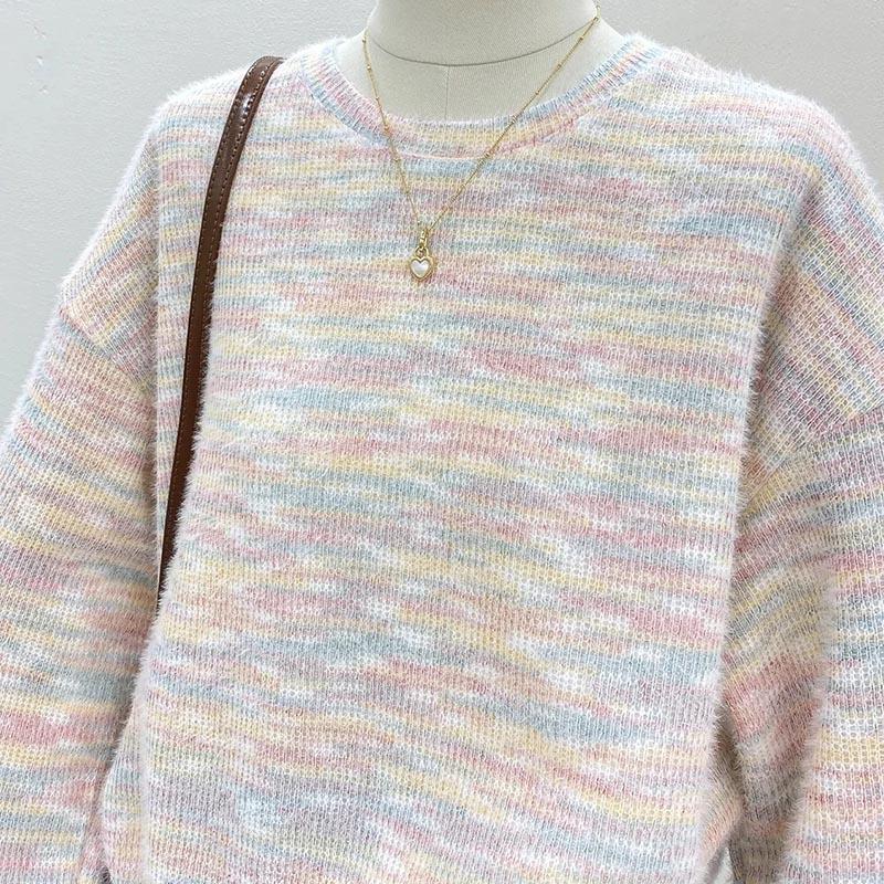 Maglione da Donna Invernale in Cotone Ispessito Pullover Caldo Lavorato a Maglia Elasticizzato Manica Lunga Oversize Maglione Maglioni Top