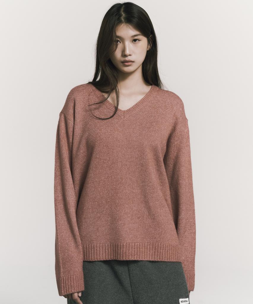 Nigaennikol [Essential] Classical Soft V Sweater_10 Color