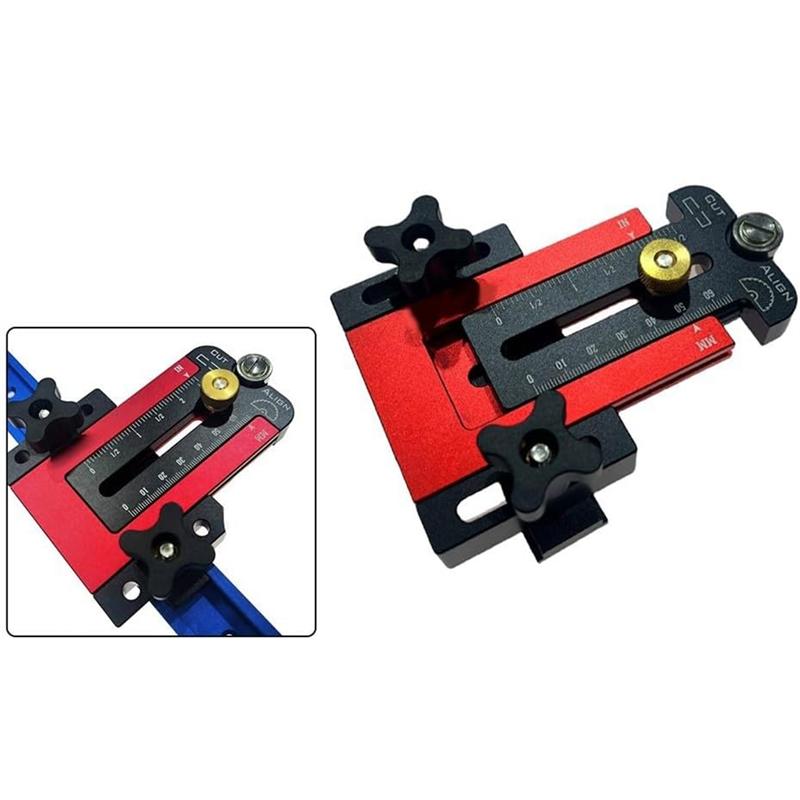 Table Saw Jig Guide Woodworking Table Saw Cutoff Stopper Thin Rip Guide Limit Fence Sliding Roller