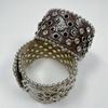 Spicy Girl Pu Leather Bracelet Zinc Zinc Alloy Hip-Hop Bangle Retro Rhinestone Bracelet  Party