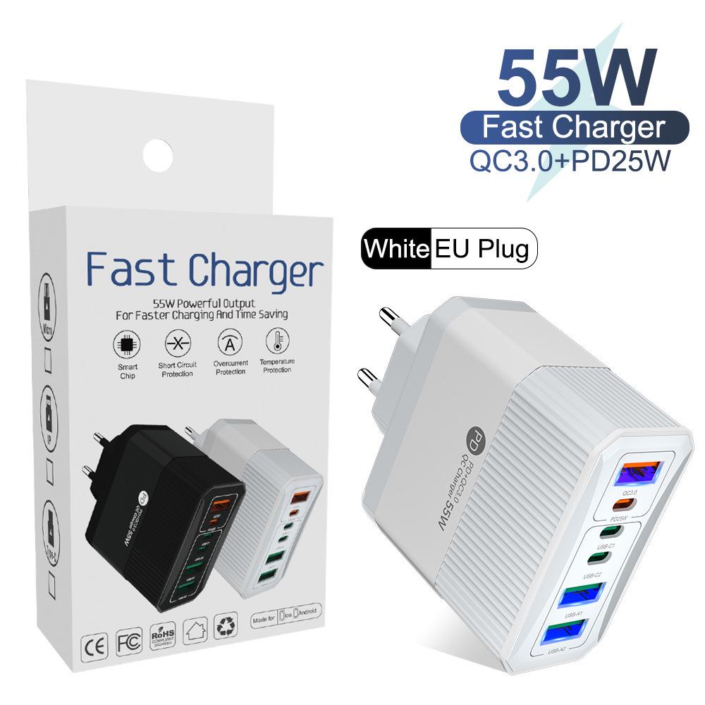 Chargeur Rapide GaN 65W QC3.0 pour Téléphones & Tablettes, Norme UE