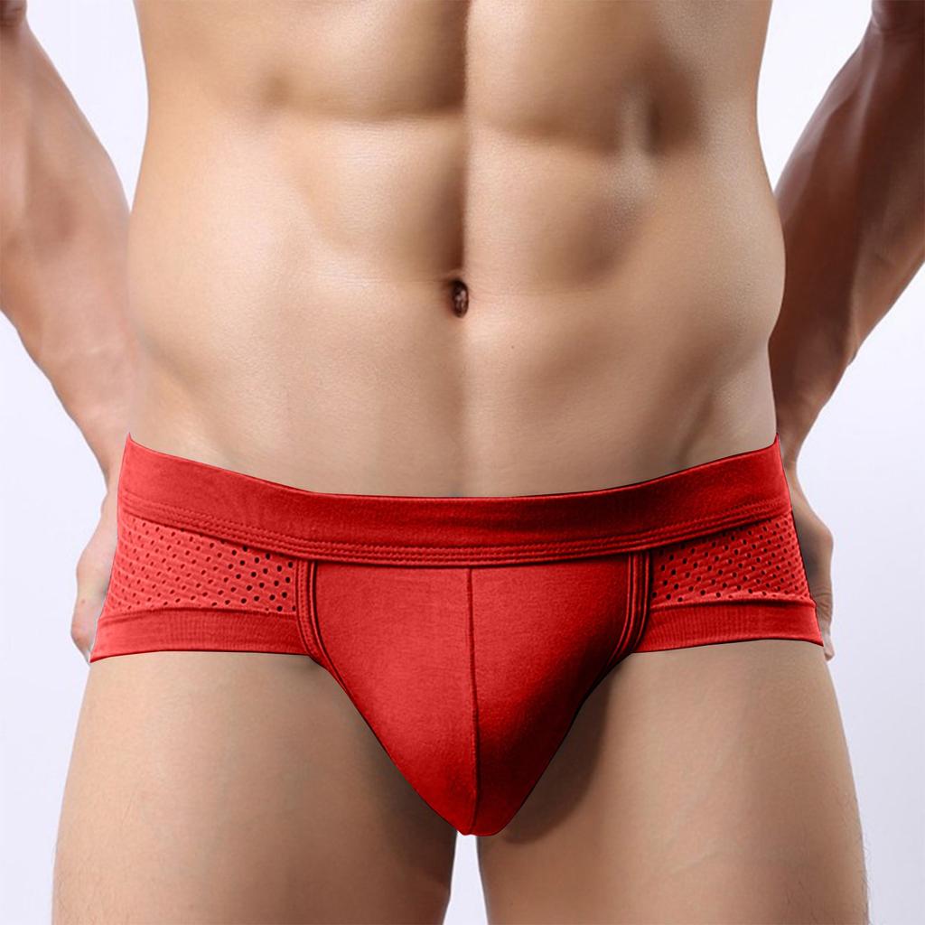 Men's Underwear,briefs, Men's U-shaped Bags, Anti-clogging, Low Waist, Solid Color