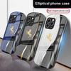 Wood Grain Golden Horse For iPhone 16 15 14 13 Plus 12 Mini 11 Pro Max XR Xs Max X 7 8 6 6S 2022 Elliptical Glass Phone Case