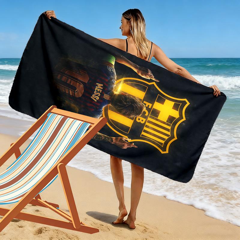 Asciugamano da Spiaggia con Stampa di Lionel Messi, Asciugamano Grande Morbido ad Asciugatura Rapida per Spiaggia Campeggio Nuoto