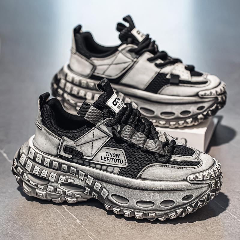 2026 Neue dicke Sohle höhensteigernder Trend lässige Sportschuhe Herbst atmungsaktiv hohe Qualität lässig vielseitig Herrenschuhe
