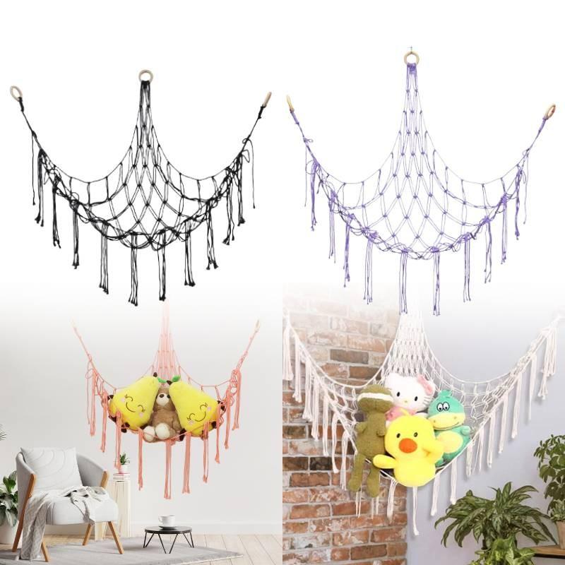 Hammock Kids Toy Cuddly Soft Doll Storage Triangle Mesh Net Decoration Bedroom