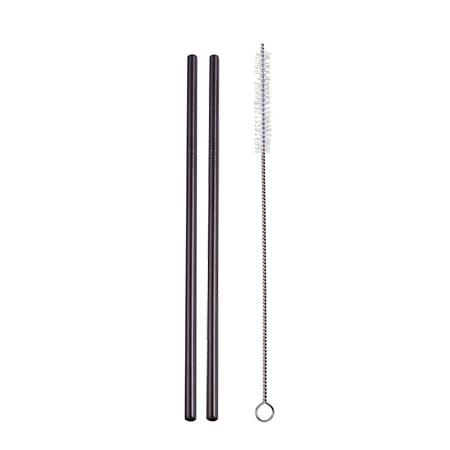 Colorful Stainless Steel Drinking Straws Straight and Bent Reusable Filter With Brush DIY Tea Coffee Tools Party Bar Accessories