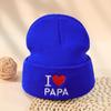 Children'S Hat Autumn And Winter Warm Letter Embroidery Couple Pullover Wool Hat