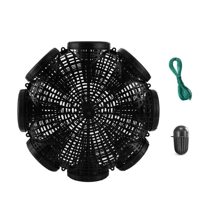 High Efficiency Eel Fishing Trap Fishing Baits Shrimp Crawfish Catcher Lobsters Mesh Trap With Baits Ball And Pull Cord