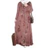Religious Tribal Maxi Dress With Printed Fabric For Formal Events And Home Use