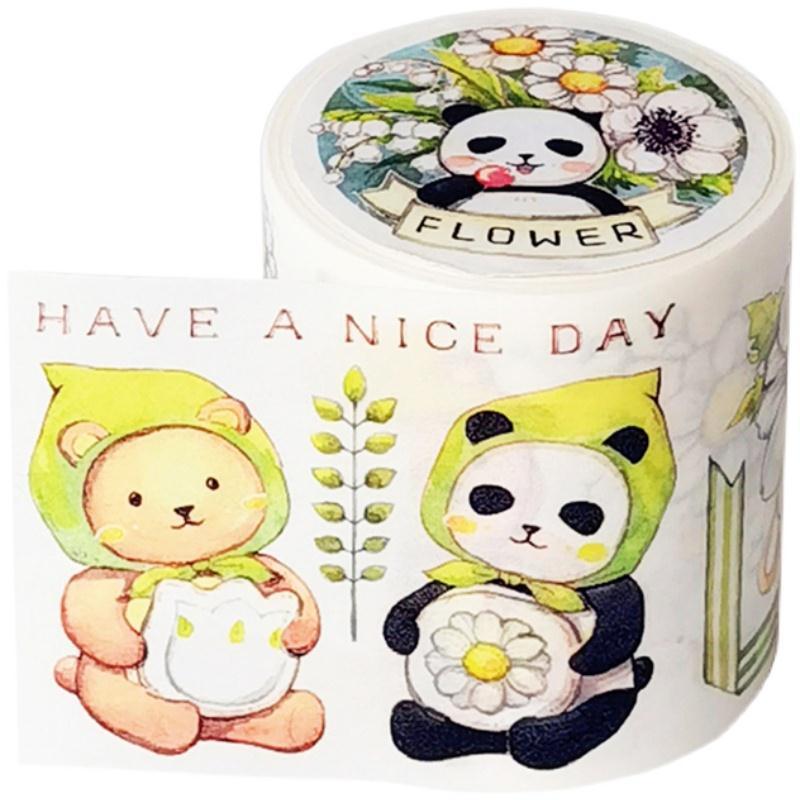1pcs/1lot Decorative Adhesive Tapes Munchkin's Teeth Bear Masking Tapes Scrapbooking DIY Paper Japanese Stickers