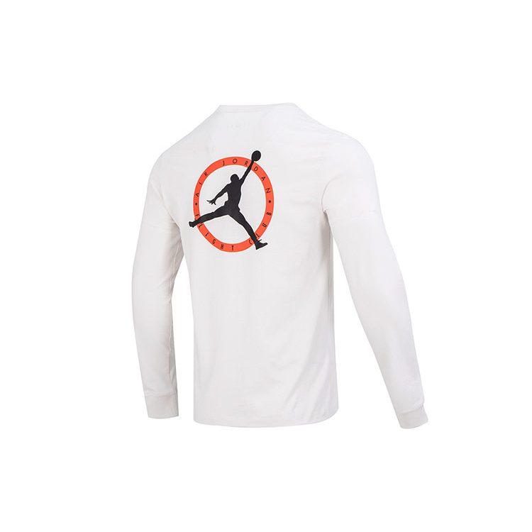 Jordan As M J Flt Mvp Ls Crew T Shirts Men's White Crew Neck Moderate Straight Fit DV8433-030
