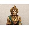7" Hanuman Statue Sitting Metal Finish Idol Decorative Showpiece Handcrafted Hanuman Ji Murti for Home Office and Gifting Purpose Sculpture,