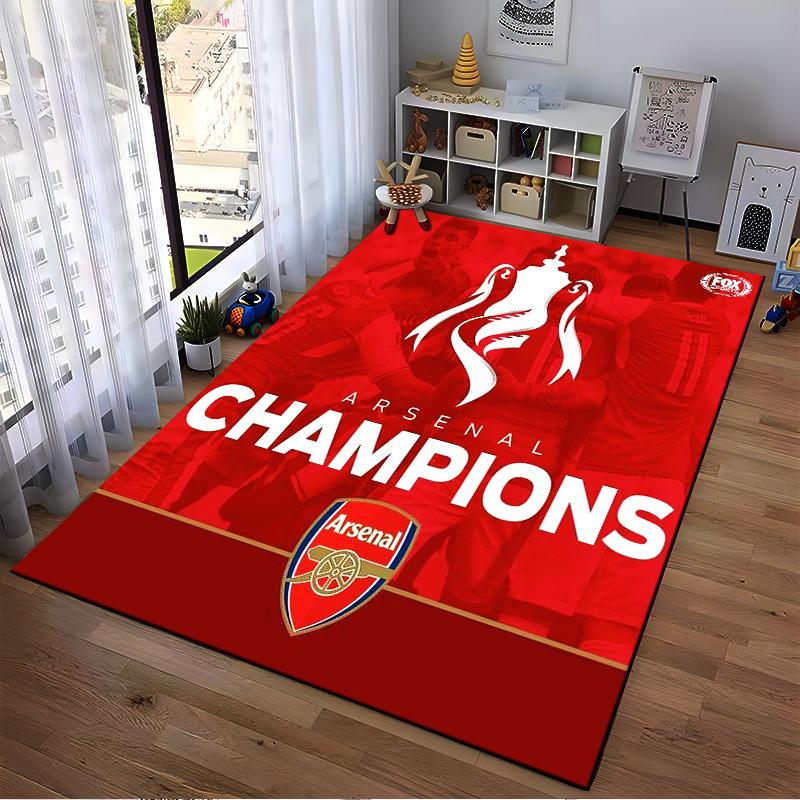 Arsenal Champions Red Set Designed Floor Mat, Suitable As a Non-slip Mat for the Living Room or Bedroom Sofa