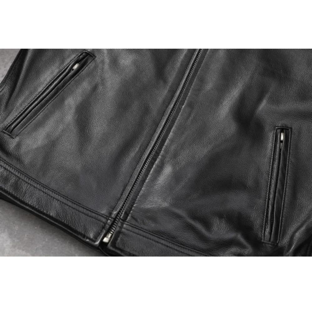 Chinese Size Heavy Motorcycle Jacket Hood Genuine Cowhide Men Leather Jacket Riding Biker Coat Winter Motorbike Jackets Warm Jaquetas