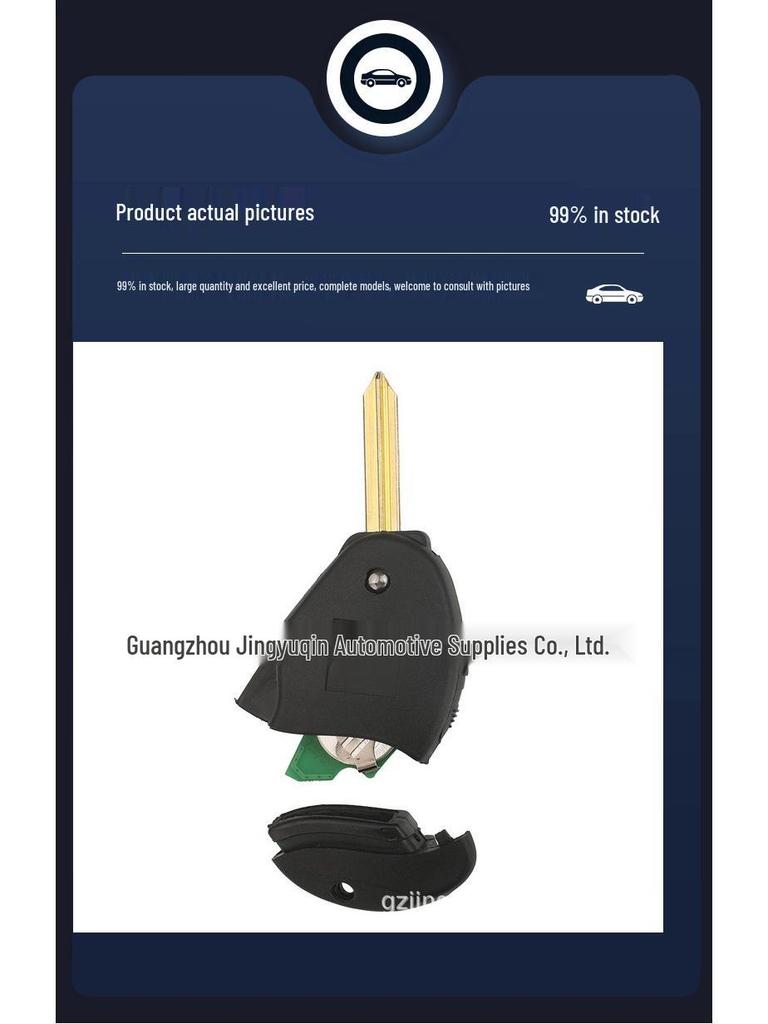 Compatible Remote Car Key for 2-Button Citroen/Peugeot/Fiat (433MHz ID33-7934)