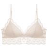 French Rimless Bra, Thin Thin Shoulder Strap, Triangular Cup, Lace Underwear, Big Chest and Small Sexy Back Underwear.