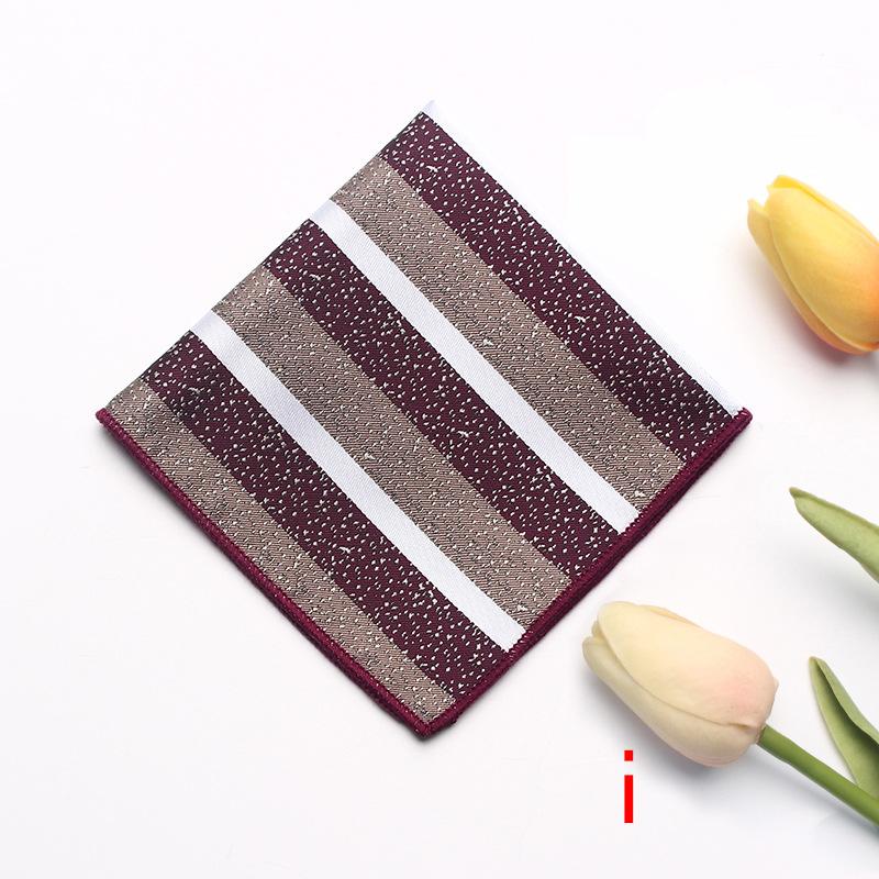 Striped Flower Type Men'S Suit Pocket Towel Men'S Business Retro Suit Chest Towel Small Square Towel