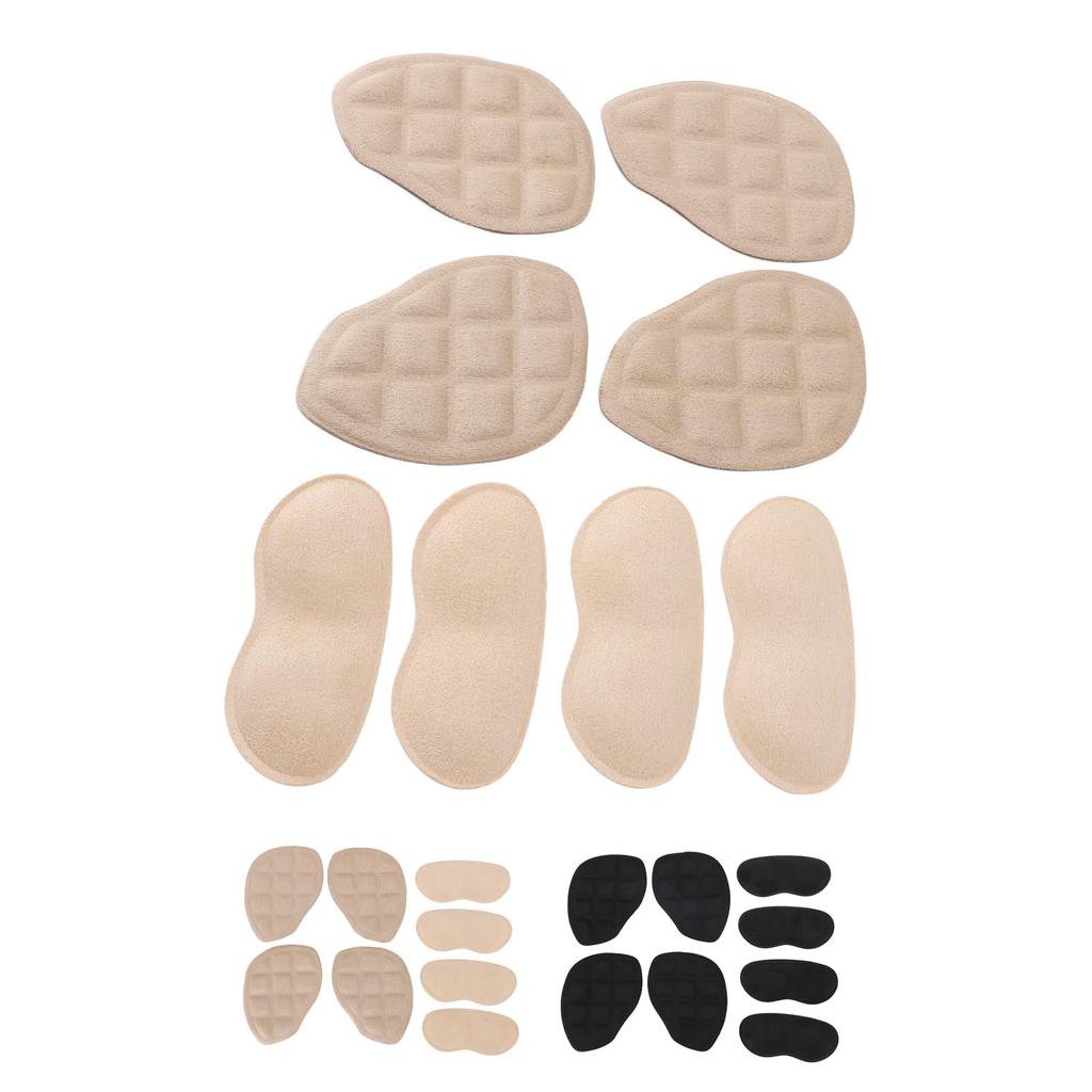 8 Pcs Forefoot Heel Cushion Inserts Non Slip Improved Shoe Fit Adhesive Heel Grips Liners for Too Bi