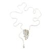 Crystal Grape Shape Necklace Colorful Long Style Adjustable Drawstring Sweater Chain for Women Casual Party Office Wear Jewelry