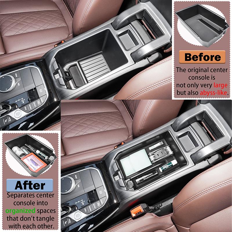 For BMW X3 G01 2018- 2025 2025 2025 and For BMW X4 G02 2019-2025 Console Armrest Storage Organizer Center Conosle Organizer Tray