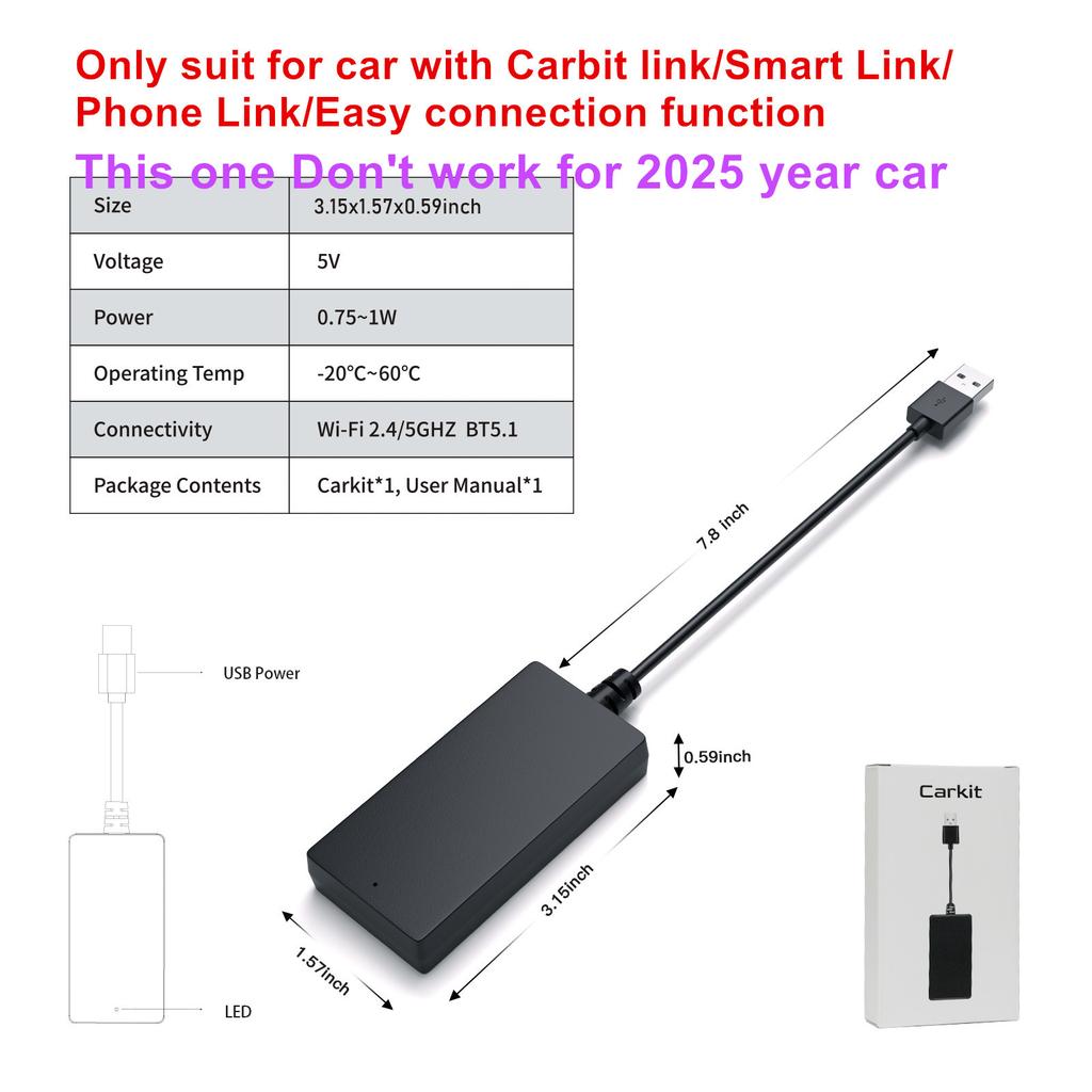 Carabc carbitlink Smartlink to Wireless CarPlay Android Auto for Chery Jetour X70 X70S X90 X95 cx62b t1k carbit link