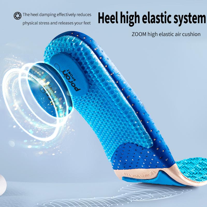 Silicone Orthopedic Sport Insoles for Men Women Arch Support Shock Absorption Shoes Pad Outdoor Feet Care Sneakers Sole Insoles
