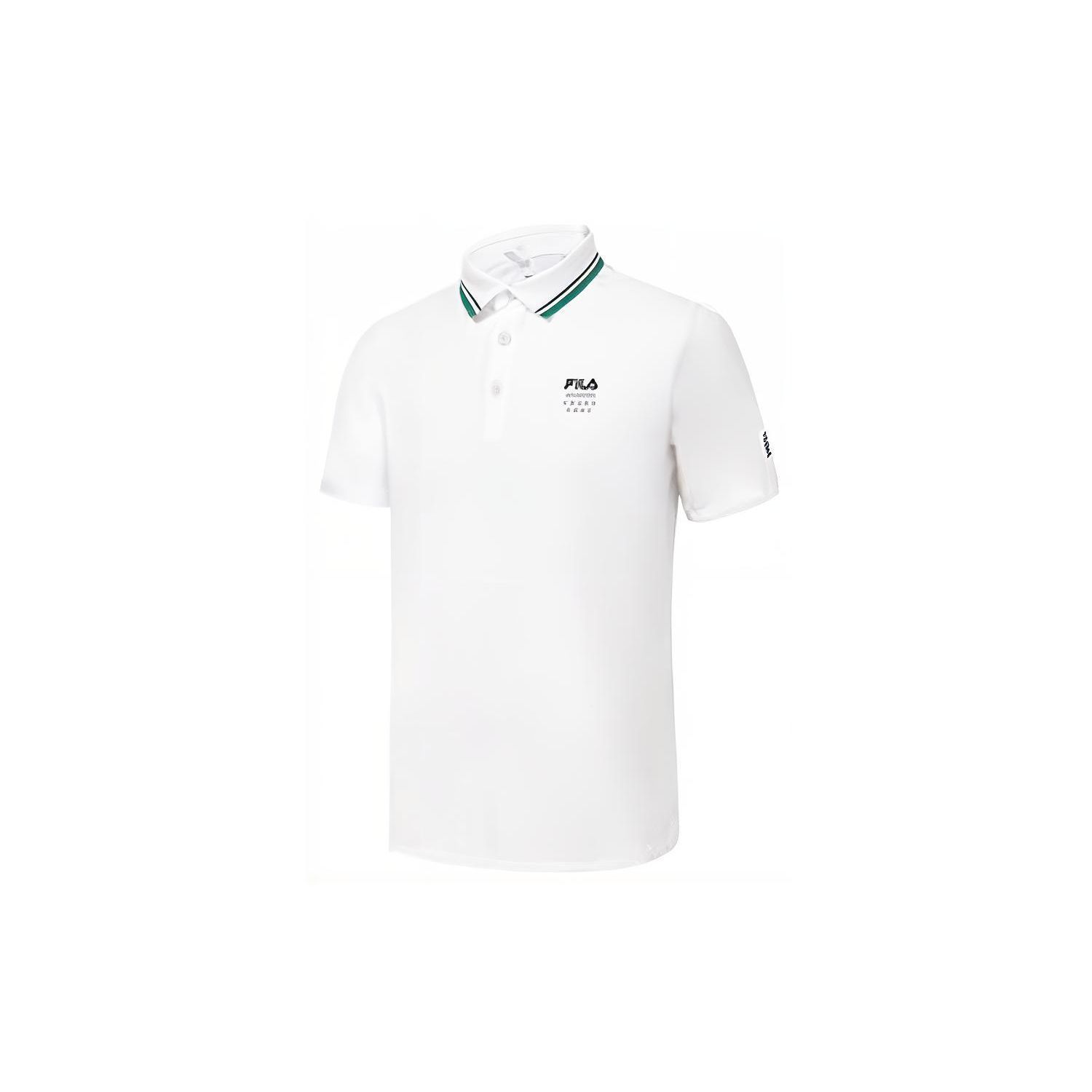 

FILA Casual Knitted Short Sleeve Polo Shirt Men tops Jade-White A11M333105F XL