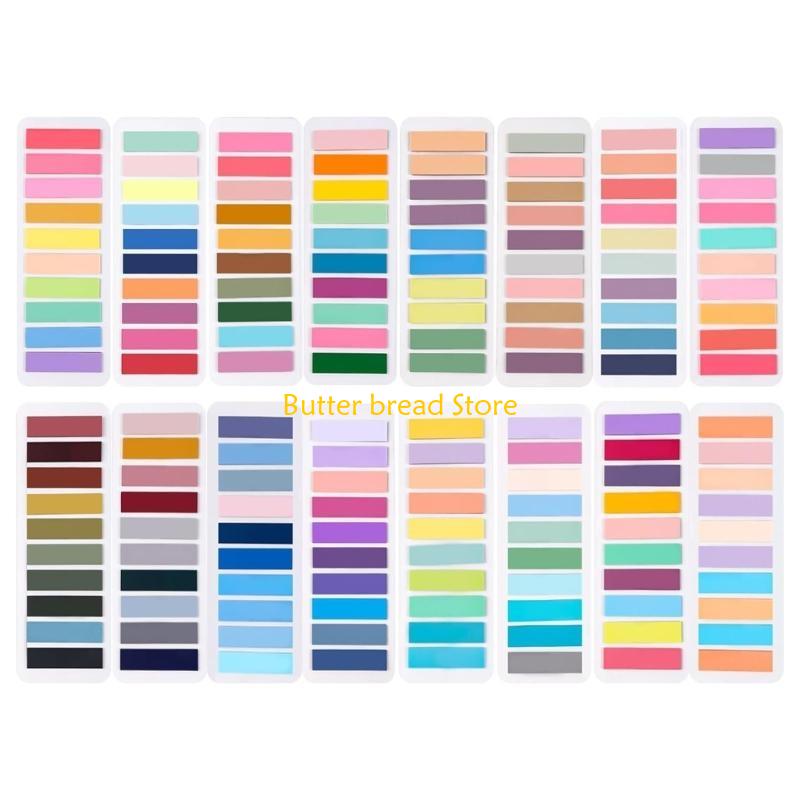 W89C 2000-4200 st Färgade Registeretiketter med Hålslagare Linjal Självhäftande Registerflikar