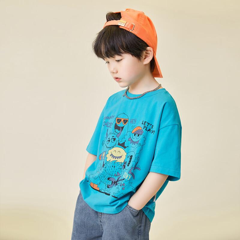 Duo Jia Duo Boys Cartoon Print Summer T-Shirt 140