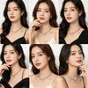 Open Heart Pendant Necklace for Women, Silver Tone Link Chain Jewelry with Adjustable 31-40 Cm Length for Daily Outfits and Gift Use