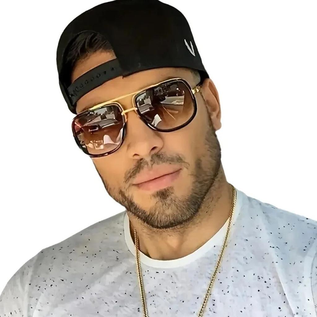 1pair Men's Metal Geometric Frame Pilot Style Retro Fashion Glasses Women's Glasses Men's Glasses