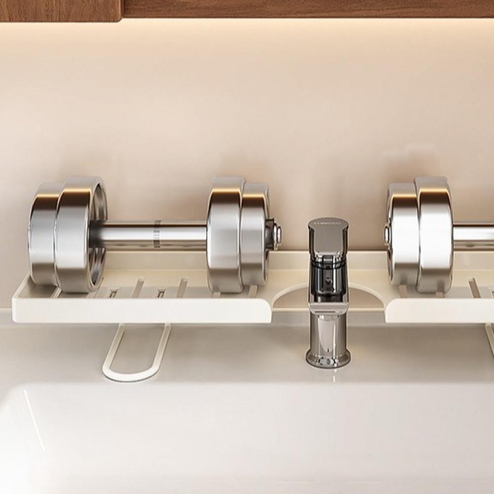 Minimalist Bathroom Storage Rack Waterproof Rustproof Faucet Storage Shelf Large Capacity Space Saving Cosmetic Storage Box