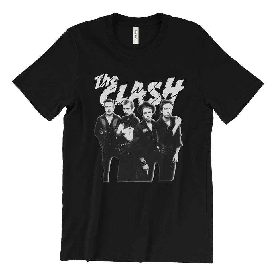 Футболка The Clash Панк-рок-группа Остаться или уйти Лондон новая волна S
