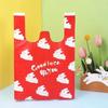 50pcs Plastic Handbag Originality Durable Printing Gift Food Fruit Takeout Packaging Bag Pack Portable Daily Bags