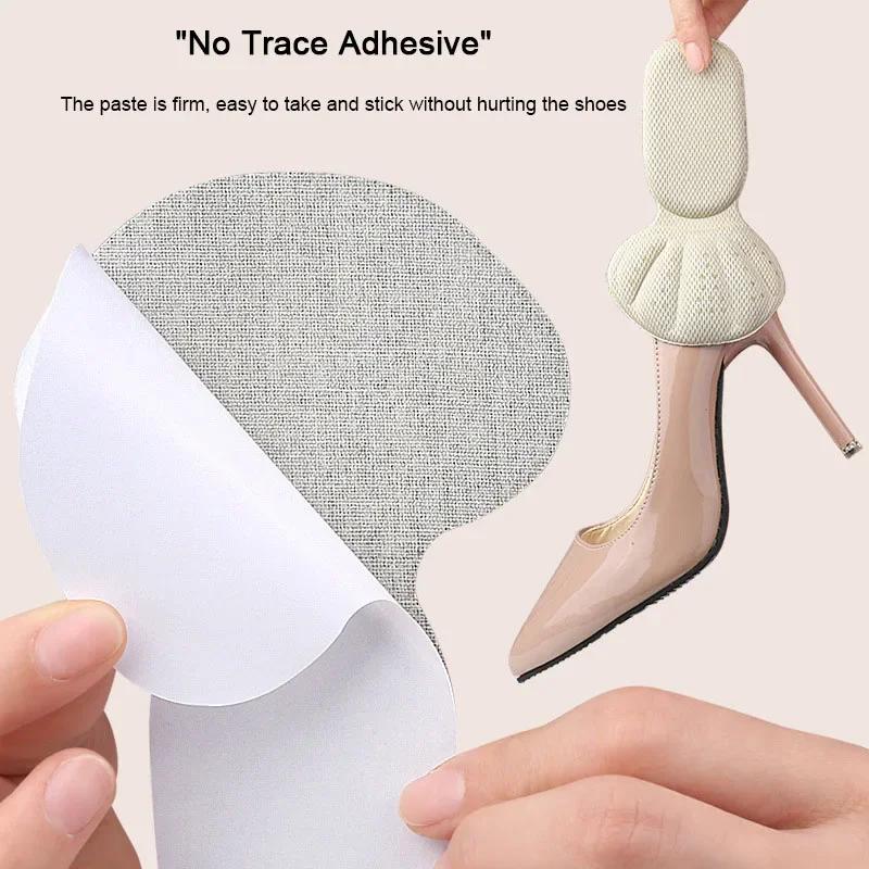 Heel Stickers Sneakers Heel Protector Feet Pads Pain Relief Size Reducer Non-slip Shoe Insoles T-Shaped Foot Care Pad Heel Grips