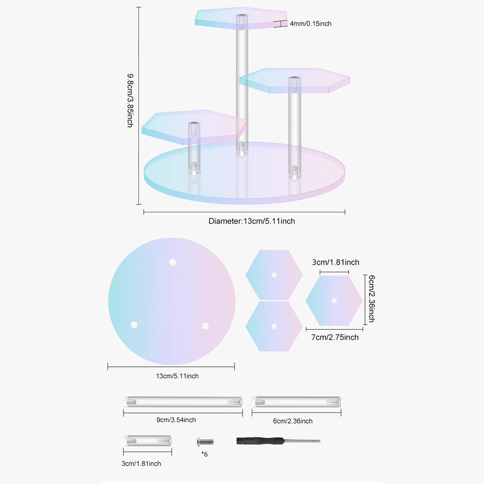 

Display Stand Organizer Cupcake Holder Acrylic Cupcake Stand Wedding Cake Stand for Countertop Birthday Holiday Wedding Home