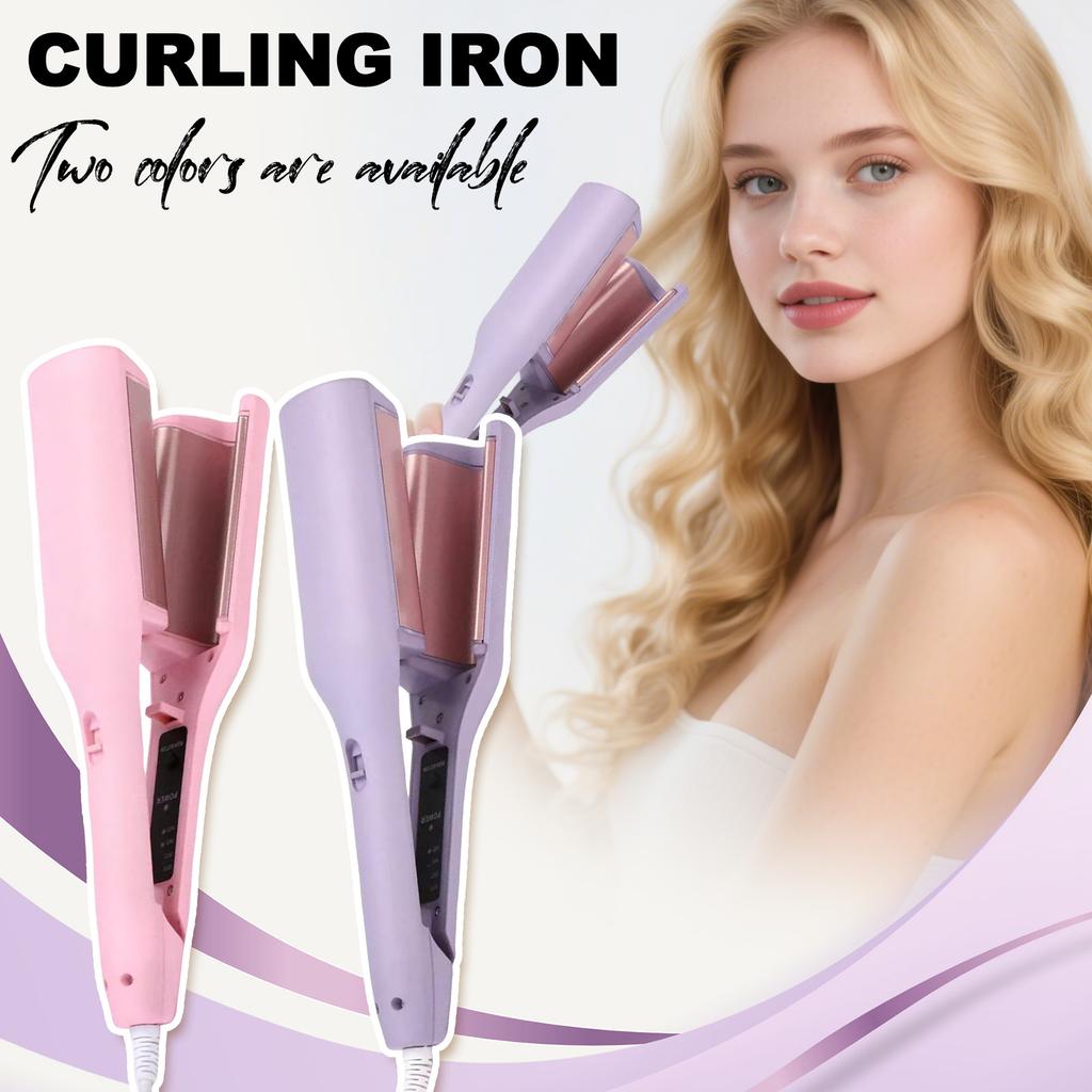 Automatic Curling Iron With 3 Temperature Settings And 2 Timer Reminders, Fast Heat Up, Double Heat