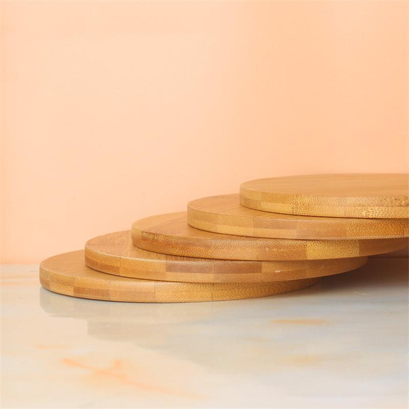 15cm/59inch Diameter Round Coaster Placemats Bamboo Tray  Tea Coffee Cup Pad Bamboo Wood Plate Heat Resistant Tableware Mug Mat