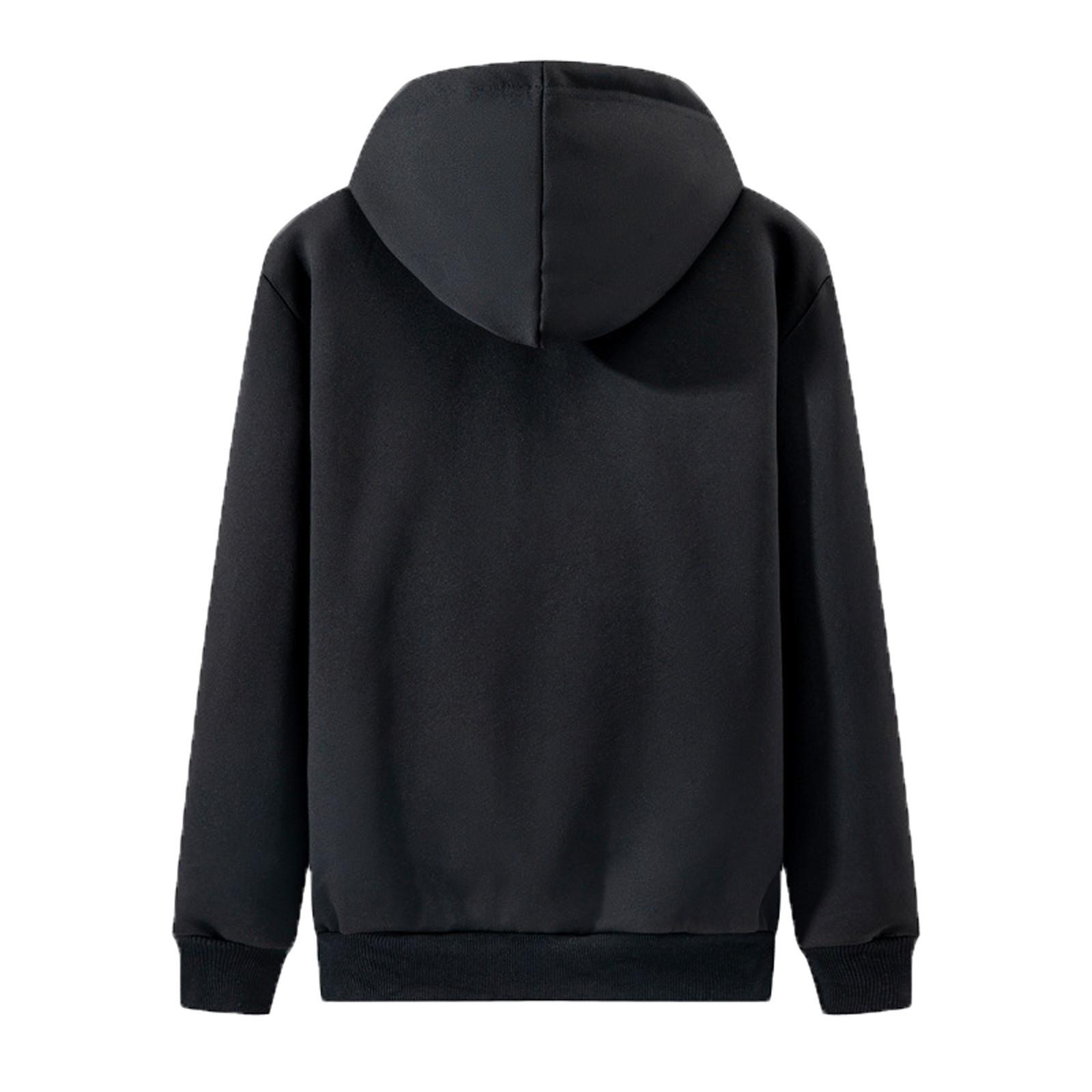 Мужской пуловер на молнии с длинными рукавами и капюшоном — фото 3