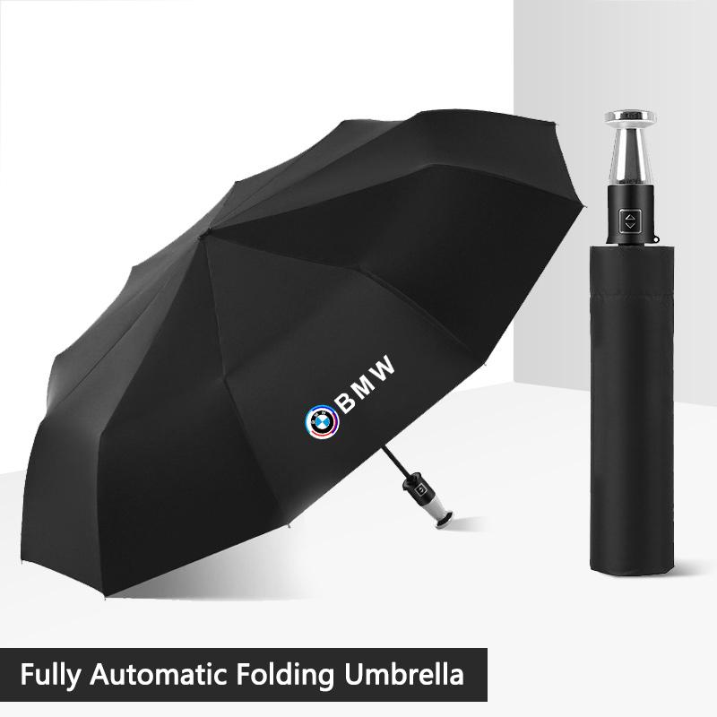 For BMW E46 E90 E60 F30 F10 E39 E36 F20 G30 G20 E87 E92 E91 E30 F11 Car Automatic Folding Windproof Sunshade Umbrella Accessory knpc33